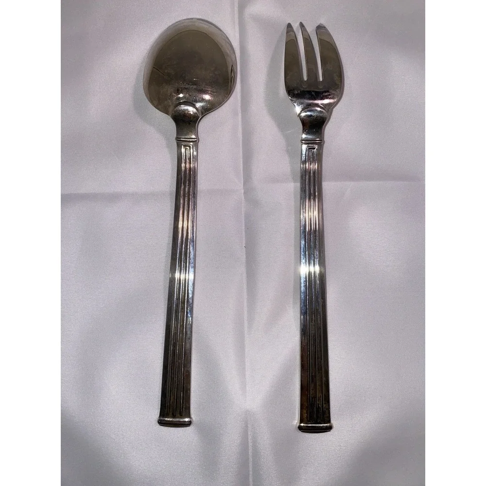 Vintage Silver Christofle France Serving Fork‎ And Spoon Rare